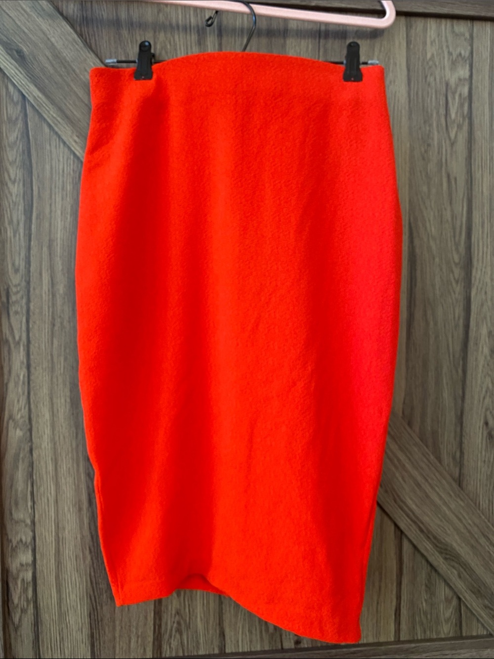Kardashian Kollection Vintage Orange High Waist Pencil Skirt (Size S / US 6)